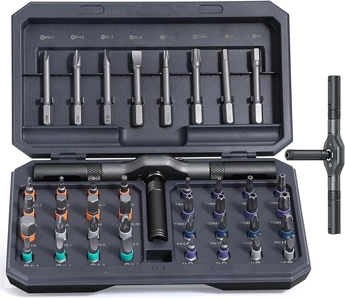 🔥🔥24 in 1 DlY Screwdriver Set Magnetic Compact and Portable Ratchet Screwdriver