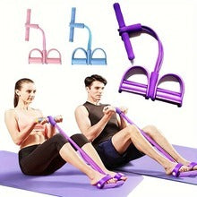 ๐โโ๏ธ ๐ช Fitness Resistance Bands-4 Tube Pedal Ankle Puller ๐โโ๏ธ