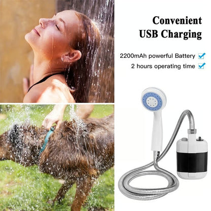 🚿 Stay Fresh Outdoors✨ Portable Camping Shower with Adjustable Flow – For Easy & Convenient Outdoor Cleaning!