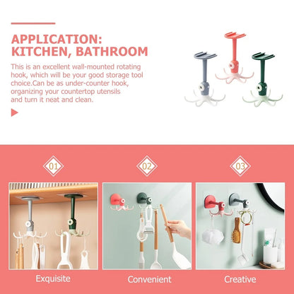 🐙 The Octopus Rotating Hook: Turn Cluttered Spaces Into Organized Magic! 🐙