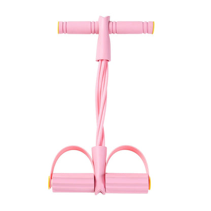 🏃‍♀️ 💪 Fitness Resistance Bands-4 Tube Pedal Ankle Puller 🏃‍♀️