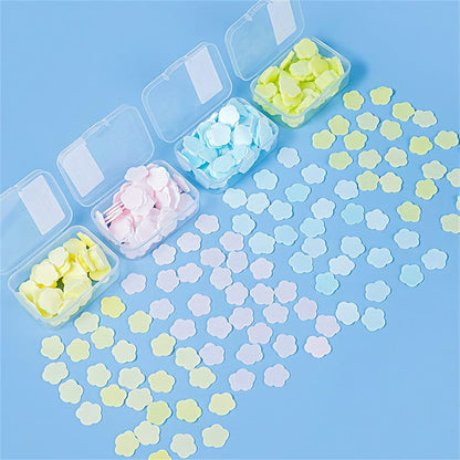 🌸Mini Fresh Portable Disposable Petal Hand Wash Sheets - Perfect for Outdoor, Travel, Camping - 4 Boxes（240 PCS）