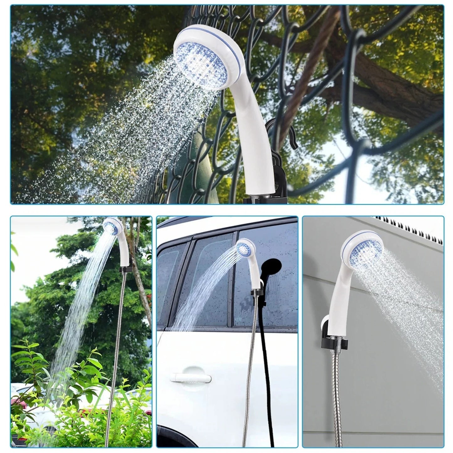 🚿 Stay Fresh Outdoors✨ Portable Camping Shower with Adjustable Flow – For Easy & Convenient Outdoor Cleaning!