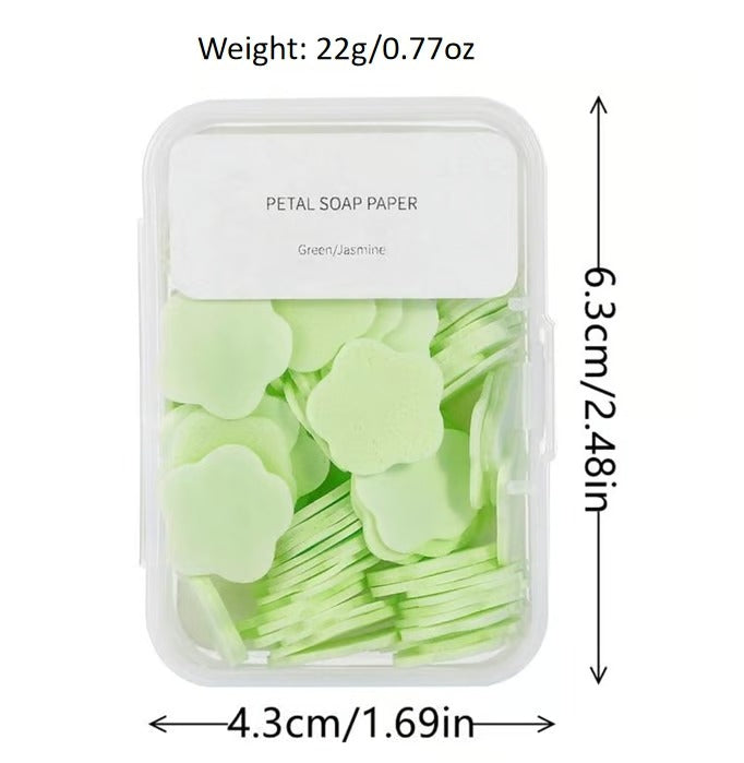 🌸Mini Fresh Portable Disposable Petal Hand Wash Sheets - Perfect for Outdoor, Travel, Camping - 4 Boxes（240 PCS）